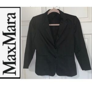 🍾 MAXMARA Black Blazer 3/4 Sleeves Made in Italy 2